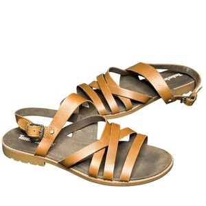 Timberland Chicago Riverside Multi Strap Leather Sandal Womens 8.5 Brown Strappy